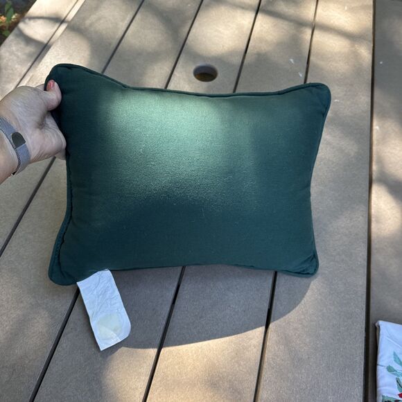 Tapestry poinsettia Christmas Pillow 12 X 17 - Picture 2 of 4